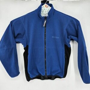 Marmot Sweater Mens Large Blue Pullover Sweatshirt Full Zip Outdoors Windstopper